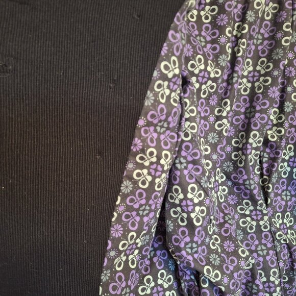 Zara TRF black wool blend jacket with cute floral lining - Picture 5 of 17